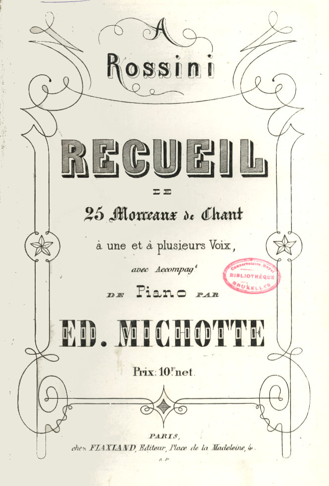 Composition by Edmond Michotte.